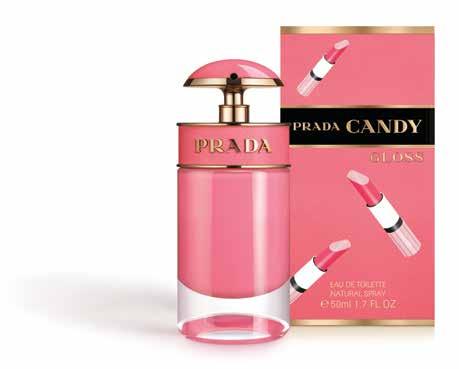 37 45. Prada Candy Gloss EDT 50ml Prada Candy Gloss is a new expression of the Prada woman, where femininity is excessive yet tender, and where indulgence is always sophisticated.