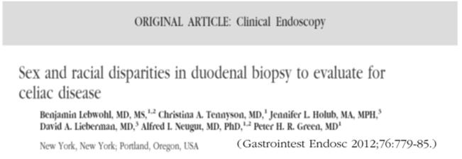 DIAGNOSIS COMPARED TO NUMBER OF BIOPSY SPECIMENS Number of Specimens and Probability of CD CONCLUSIONS CORI DATA BASE Among those with iron deficiency, anemia, weight loss or diarrhea undergoing EGD