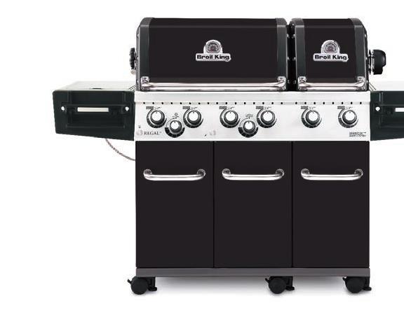 REGAL XL PRO Equipped with the standard features plus: 60,000 BTU main burner output Six stainless steel Dual-Tube burners Two completely separate cook boxes 1,000 sq in / 6,452 sq cm total cooking