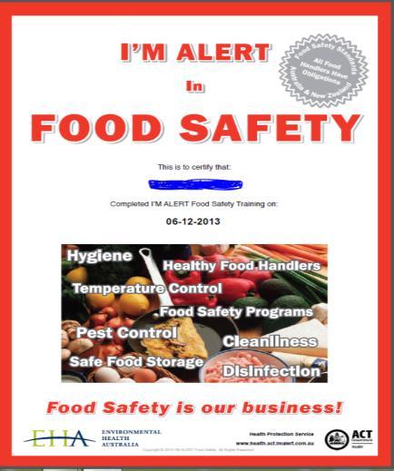Food Safety Supervisor A person who has advanced training and knowledge in food safety and has the ability to oversee safe food handling practices All food stalls must have a food safety