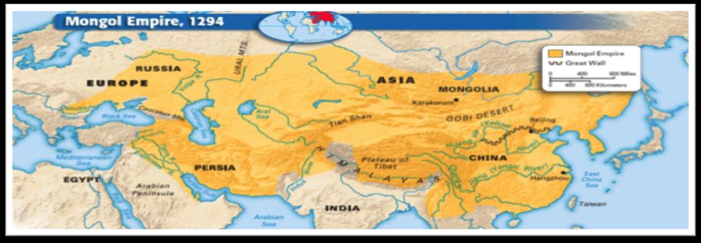 11/5/14 The Yuan and Ming DynasGes Europe Danube River Background Around 1200, the Mongols moved out of central Asia