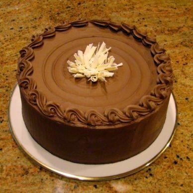 Luscious Chocolate Almond Torte of tender almond cake with a wonderful chocolate glaze.