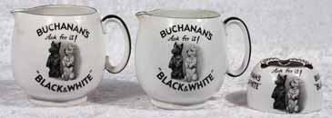 75ins tall, BUCHANAN S ASK FOR IT BLACK & WHITE, Begging Dogs with pink tongues, Shelley pm, Very R$200 (250-350) 63. BEGGING DOGS 2 4.