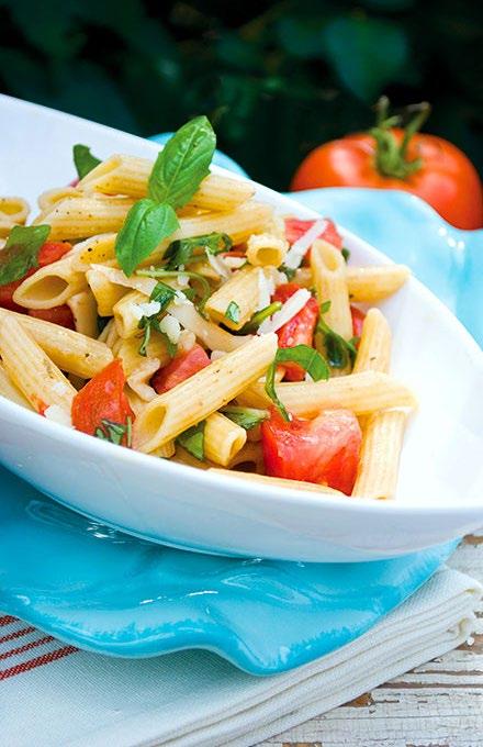 Fresh Tomato Pasta Have a pasta party with this no-cook tomato sauce. Multigrain pasta and fresh tomato sauce make this a fast, easy and healthy pasta recipe.