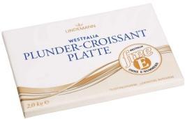 0723 Westfalia Plunder-Croissant-Platte freee Premium margarine for the production of fine croissants, Danish pastries and puff pastries.