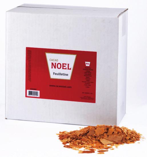 Noel Feuilletine Crunchy Crepe Flakes Also know as paillette feuilletine, it is used in many preparations to provide a crunchy texture in cakes, mousses, chocolate bonbons fillings.