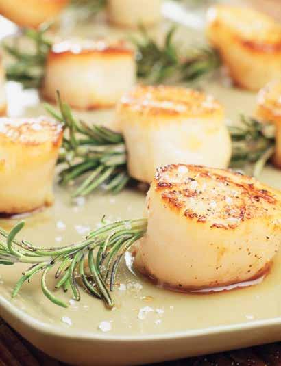 TIME 00:00:45 (93% FASTER) SCALLOPS ON ROSEMARY