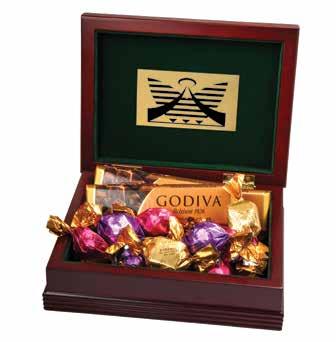 This customizable gift is packaged in a high-end gift box with a sheer ribbon and a one color imprint on the box lid for added appeal.