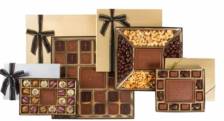 24 DIMENSIONS: 9 1/2 x 6 1/4 CHOCOLATE IMPRINT AREA: 2 1/4 x 2 CODE PRODUCT 25 50 100 250 FB16 CUSTOM CONFECTION GIFT BOX