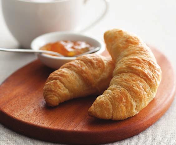 Extra Large Croissant 110g Code 8308 Made with real butter and delicate pastry to create 96 layers for light and flaky texture.