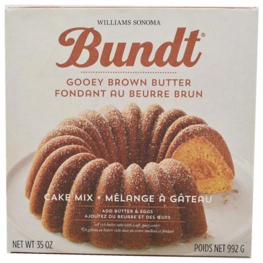 Products of Note Williams Sonoma Bundt Gooey Brown Butter Cake Mix Dick Taylor Brown Butter Nibs & Sea Salt Craft Chocolate Bar BROWN BUTTER