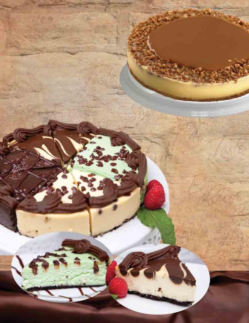 Rich, Creamy and Sweet! The luscious cheesecakes have the perfect rich and creamy texture and tangy 755 cream cheese flavor desired by cheesecake connoisseurs.