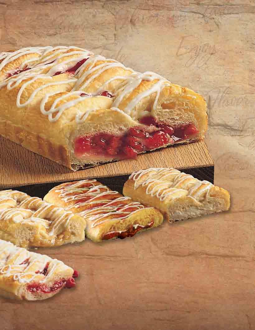 Breakfast is Back! These breakfast treats are braided by hand and have 30 layers of flaky strudel goodness that your family will love!