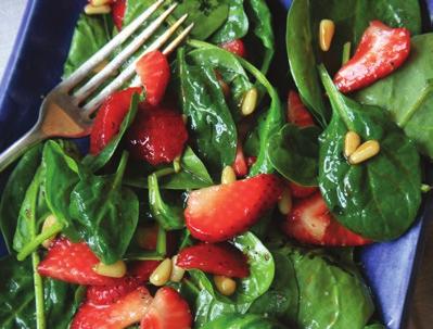 Enough baby spinach to feed your crew 2-3 Tbsp toasted pine nuts 1 pint of strawberries, washed & sliced Molasses vinaigrette: ½ cup cider vinegar 4 tsp Dijon mustard 2 Tbsp Crosby s Fancy Molasses 2