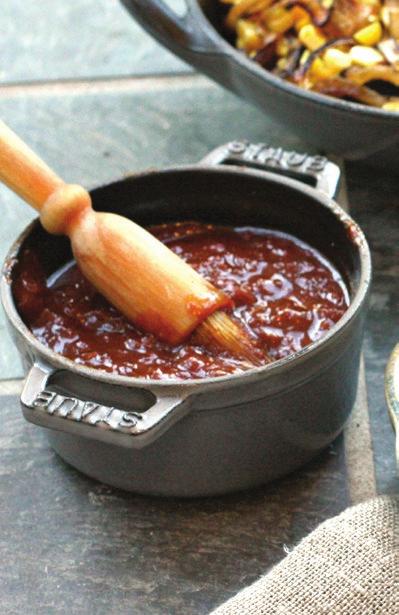 SWEET CHILI BARBECUE SAUCE SWEET CHILI BARBECUE SAUCE Warm. In a saucepan over medium heat, warm the oil until it shimmers then add the onion. Saute.