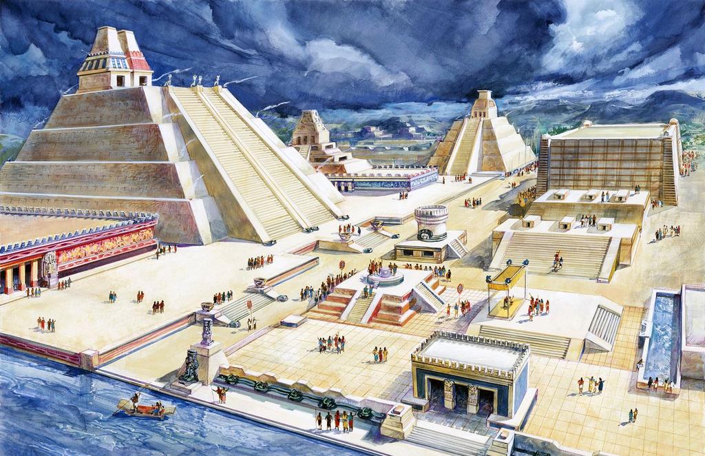 The Aztec Empire (cont) Tenochtitlán was the largest city in the Americas in its heyday and one of the largest in the world.