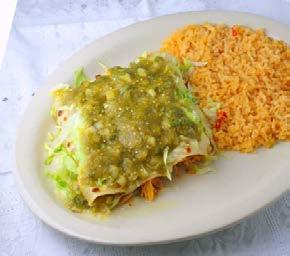 95 Chalupa with guacamole salad, one chile relleno, one taco, one enchilada, one tamale, rice Enchiladas Supreme - 8.