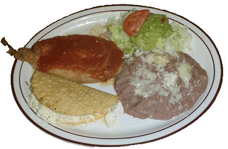 Entreméses (Appetizers-or for the Lighter Appetite) Bean Dip.. 4.50 Guacamole Dip..small.3.00 large... 5.00 Cheese Dip.small..3.00 large...... 5.00 Cheese Nachos. 6.00 Nachos-Chicken or Beef or.. 6.50 Nachos Supremos.