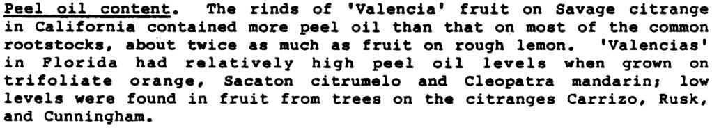Enq. Small Fl. trifoliate or. Swinqle Sour oranqe Palestine 8weet lime Volkameriana Hughes Nucellar Valencia - St. Cloud (Dr. W. S. Castle, CREC, Lake Alfred) Harvest 35.,9 36.,2 36.,0 35.,8 35.,0 34.