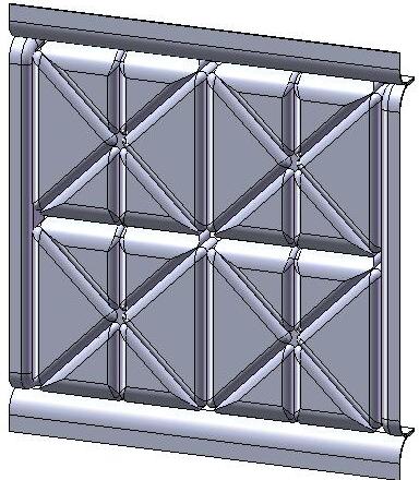 of te fabrication approac used for te prototype panel, te basic cannel geometry was set, wic is sown in Fig. 4.