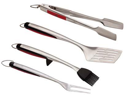 Knife locks into handle Soft-grip handles Dishwasher safe