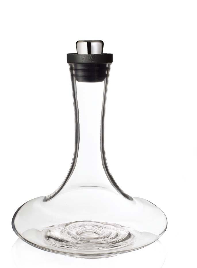 SKAGEN classic wine decanter The crystal-clear classic decanter is mouth blown with an extra wide base that maximizes the