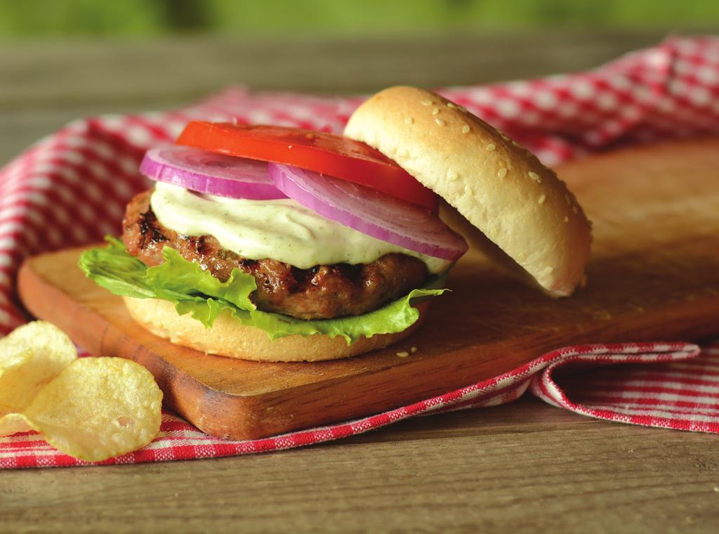 Dill-icious Turkey Burgers Fire-Roasted Corn on the Cob 1 packet Dill Pickle Dip Mix ½ cup sour cream ½ cup mayonnaise 1½ lbs.