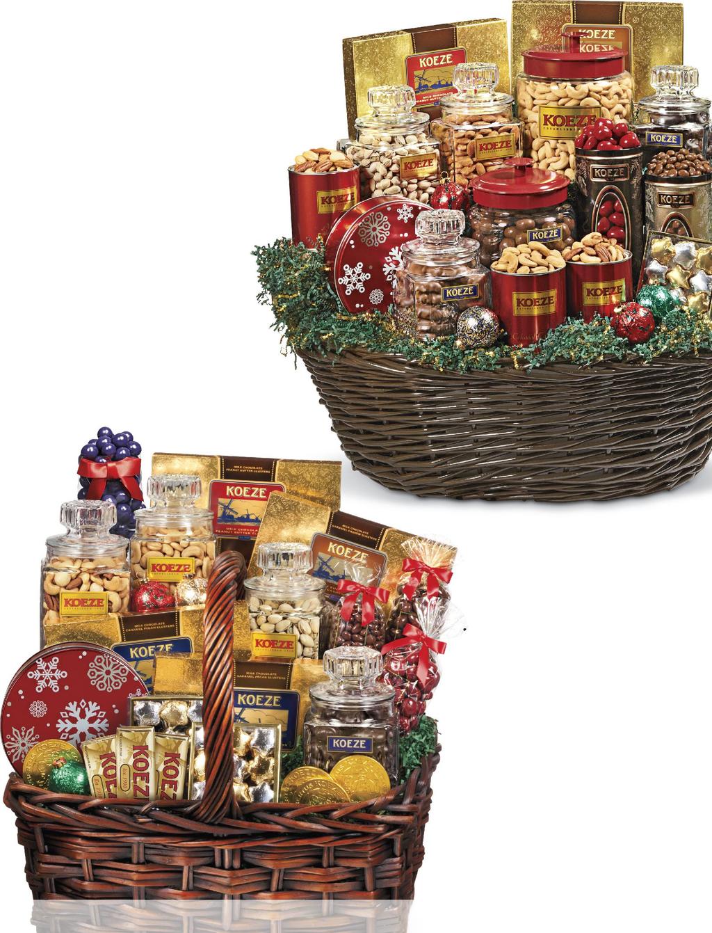 MAJESTIC BASKET When owner Jeff Koeze challenged us to create a basket ample enough to hold all of his holiday favorites, we weren t sure we could find a basket large enough.