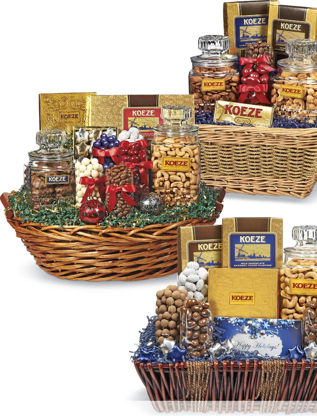 & EXTRAVAGANT CLASSIC COLLECTION Everyone loves a classic and our Classic Collection is no exception. Brimming with your favorite nuts and chocolates. Colossal Cashews 20 oz. Decanter Almonds 22 oz.
