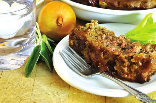 Hearty Honey- Glazed Meatloaf 1 pound ground beef 1 pound ground pork 1 small onion, finely chopped 1 clove of garlic, finely chopped or minced 2 tablespoons fresh basil, finely chopped 5 tablespoons