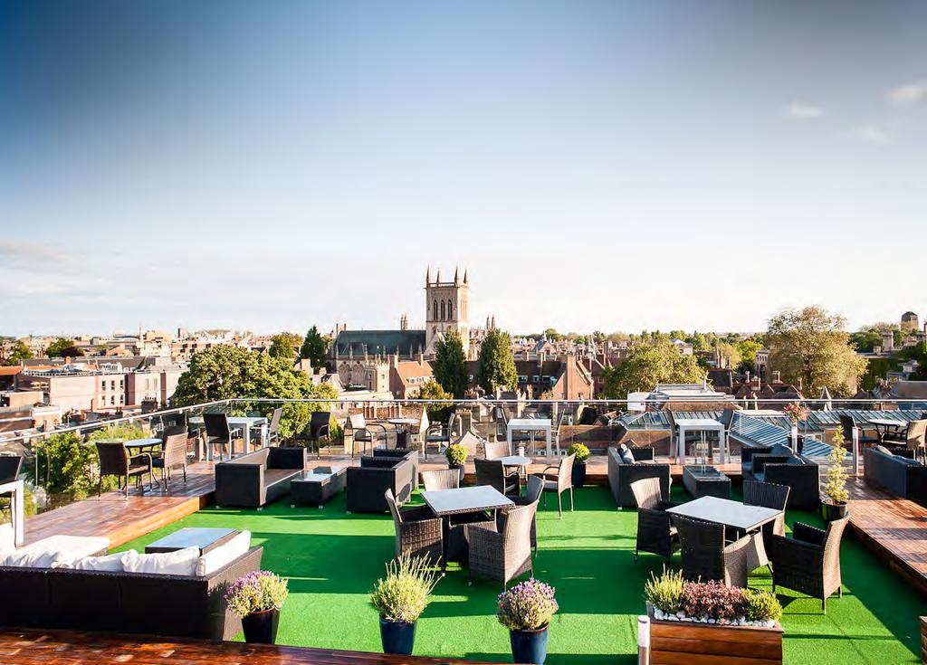 OUR ROOFTOP TERRACE? SPECTACULAR 360 VIEWS OVER CAMBRIDGE FROM THE COMFORT OF OUR ROOFTOP TERRACE.