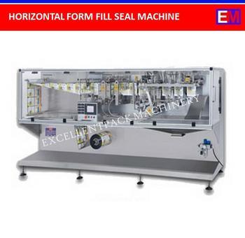 Horizontal Form Fill Seal Machine PACKAGING SIZE (W) 60-240MM (L) 80-280MM CAPACITY 50-180 BAG/MIN PACKAGING TYPE 3 SIDE SEALED / 4 SIDE SEALED PRODUCT TYPE POWDER /