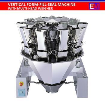 Vertical Form-Fill-Seal Machine (with Multi- Head Weigher) PACKAGING SIZE (W) 60-210MM (L) 50-360MM CAPACITY 10-60 BAG/MIN PACKAGING TYPE PILLOW / GUSSET / 3 SIDE SEALED / 4 SIDE SEALED PRODUCT TYPE