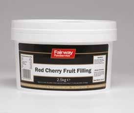 Baking Products 206948 Fairway Red Cherry Fruit Filling PIE FILLINGS continued 206925 Fairway Bramley Apple Fruit Filling 2.5kg x 1 7.45 173763 Fairway Lemon Filling 2.5kg x 1 7.37 173389 Fairway Raspberry & Apple Fruit Filling 2.