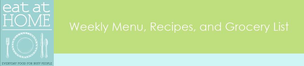 1. Chicken Curry in the Slow Cooker, rice, favorite green veggie 2. Pizza Steak Sandwiches in the Slow Cooker, carrot sticks, French fries 3. Ham and Swiss Scalloped Potatoes, favorite green veggie 4.