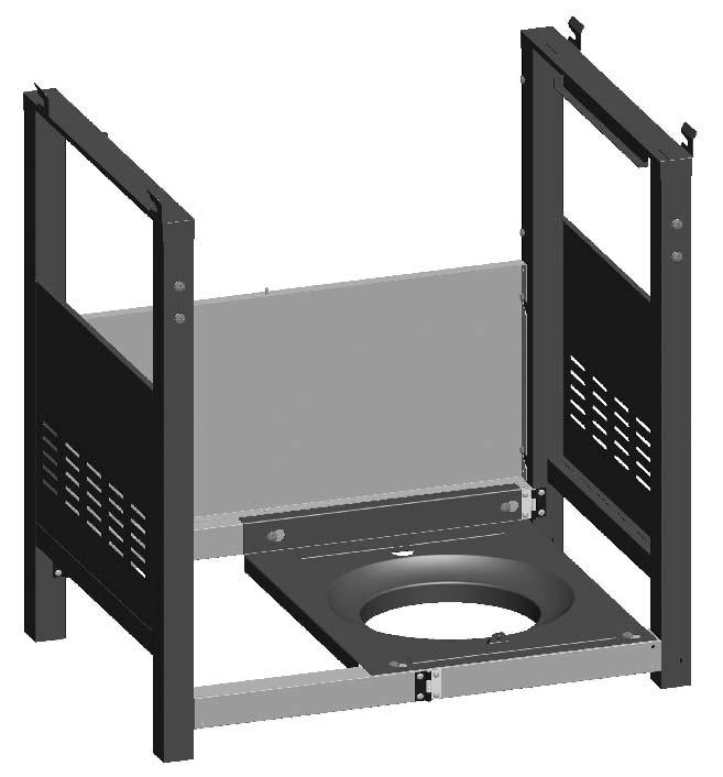 Place upper front panel(without pin) to cart like