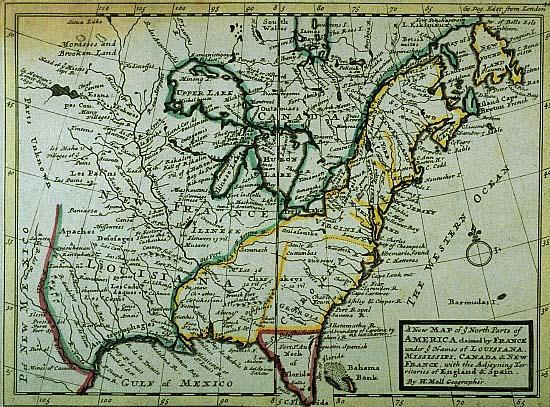 New France and Louisiana far exceeded the size of the British colonies in area, but the area was extremely