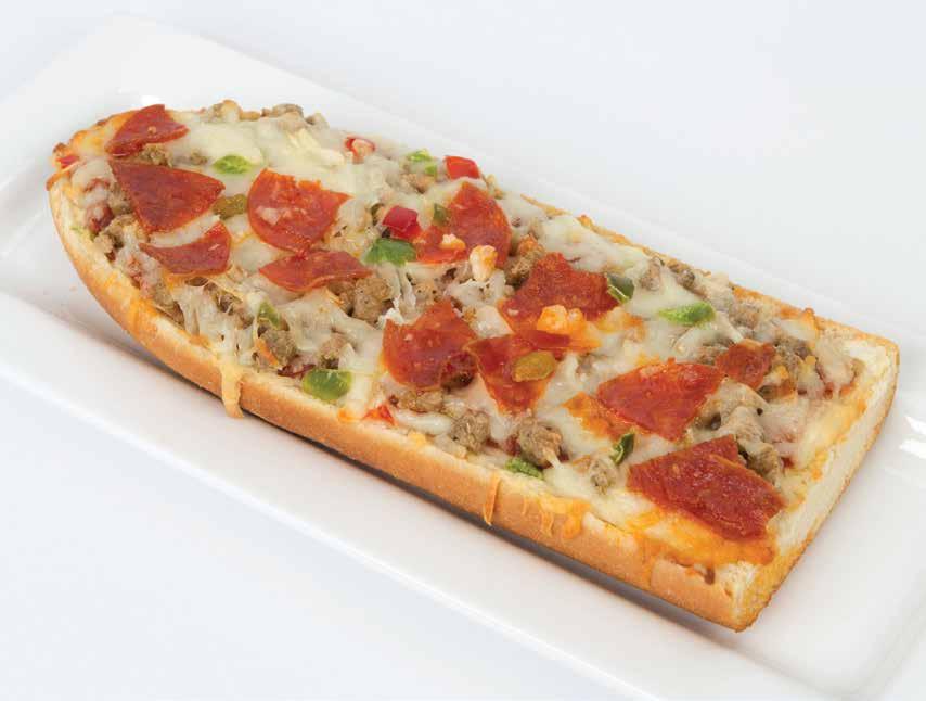 Each order contains( 6-8 inch French Bread Pizzas Zesty French