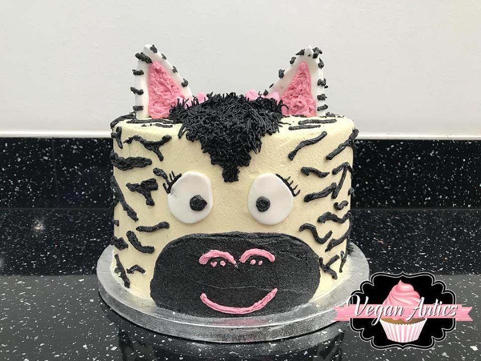 Zebra cake This cake is made from 3 layers of soft sponge, covered with