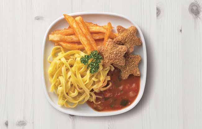 Kids Meal Main Ingredients Main Ingredients : Including fish cakes, french fries, basil
