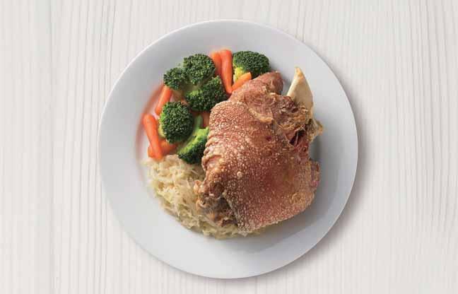 Crispy Pork Kckle with Vegetables Main Ingredients MainIngredients : Including pork knuckle,