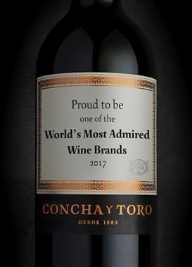a recognized winery obtaining global awards #2 Most Admired Wine Brands 2017 (Drinks International, 2017) World s Most