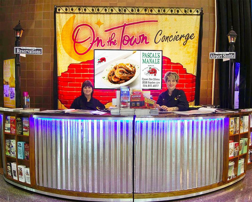 On the Town is a concierge service providing on-site restaurant and attraction reservations for visitors.