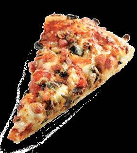 The average American eats about 23 pounds (46 slices) of pizza every year.