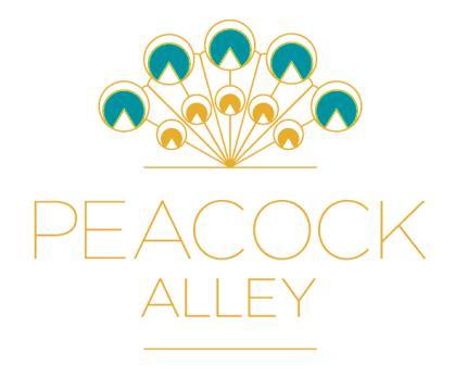 The Origin of Peacock Alley A famed Waldorf Astoria tradition, Peacock Alley is an impressive signature lounge with all the signs of the magnificent plumage and parading that is assimilated with the