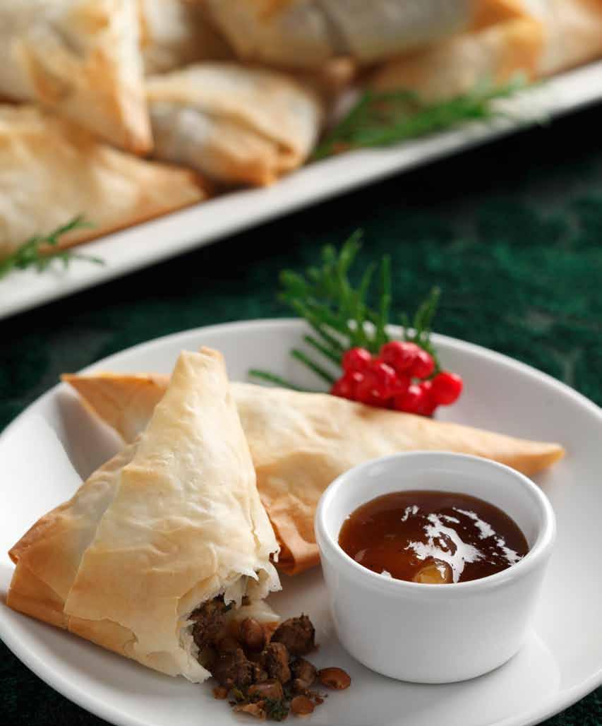 Lamb and Lentil Phyllo Triangles Filling canola oil, for cooking 1 lb.