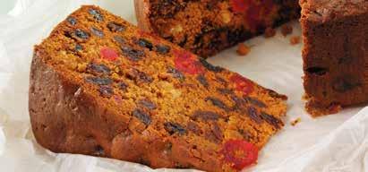 35 A rich fruit cake made to a Victorian recipe containing currants, sultanas, peel, cherries, nuts, mixed spice and baked gently until golden brown.
