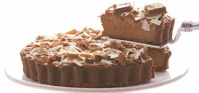 55 Layers of moist chocolate flavour sponge, rich chocolate flavour mousse & lumpy bumpy cheesecake, smothered with chocolate ganash and sprinkled with pecans, chocolate chunks and drizzled with