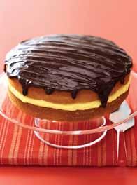 semisweet baking chocolate, finely chopped Heat oven to 350. Coat two 9-inch round cake pans with nonstick cooking spray. Place cake mix in large bowl. Add 41/2 tablespoons of the pudding mix.
