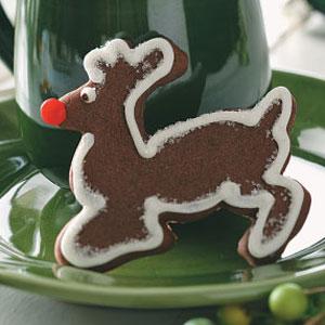 Chocolate Reindeer Recipe 1 cup butter, softened 1 cup sugar 1/ cup packed brown sugar 1 Eggland's Best Egg 1 teaspoon vanilla extract 2-1/4 cups all-purpose flour 1/2 cup baking cocoa 1 teaspoon